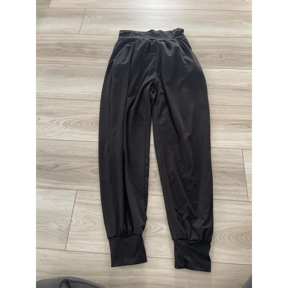 Amazon Womens Black Elastic Waistband Cuffed Joggers Pants Size Small‎